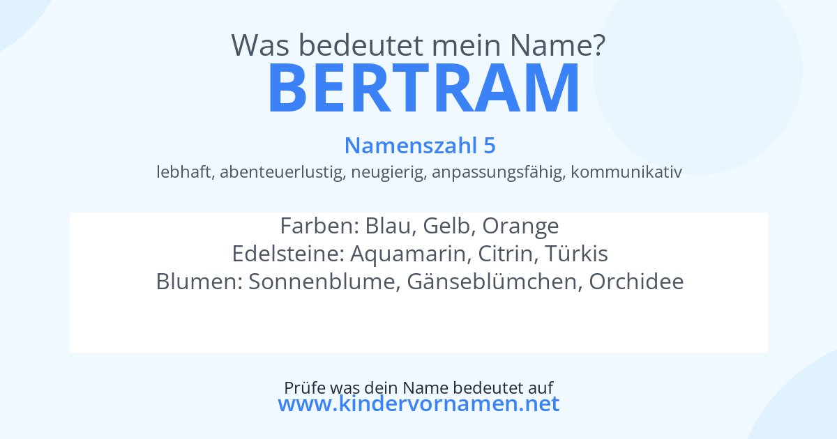 Was bedeutet der Name Bertram?