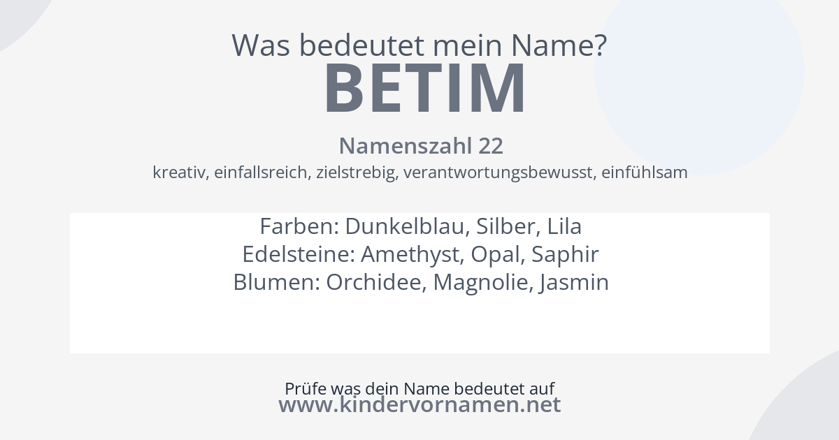 Was bedeutet der Name Betim?