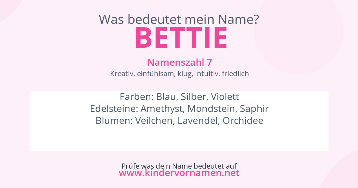 Was bedeutet der Name Bettie?