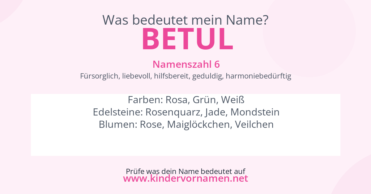 Was bedeutet der Name Betul?