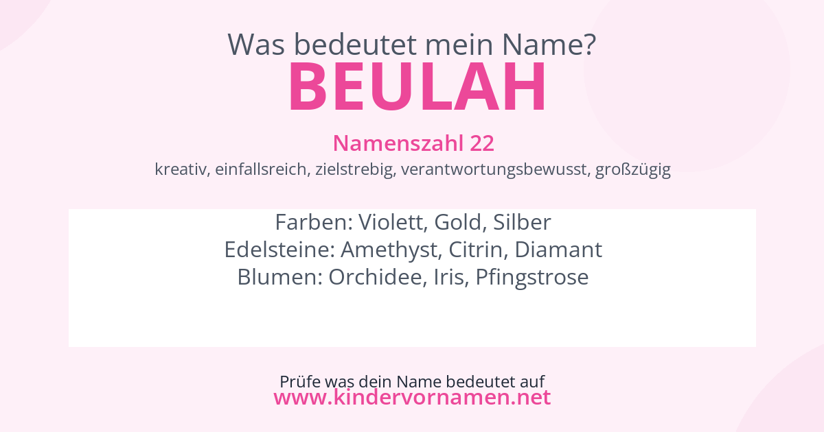 Was bedeutet der Name Beulah?