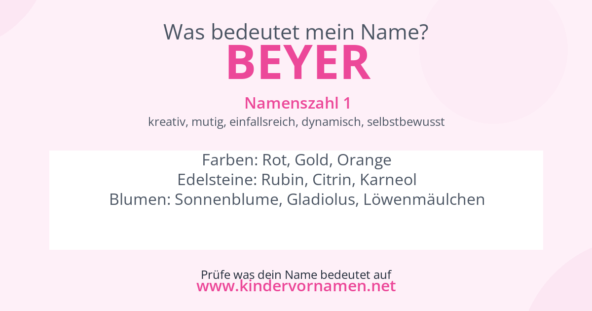 Was bedeutet der Name Beyer?
