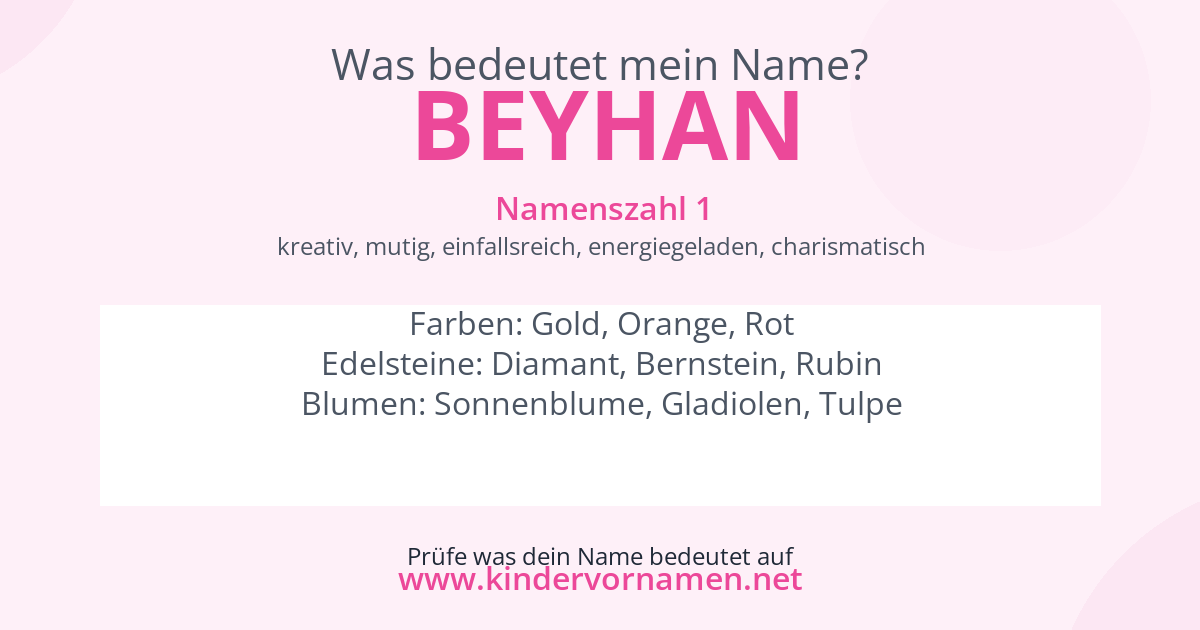 Was bedeutet der Name Beyhan?