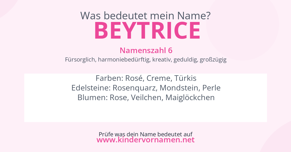 Was bedeutet der Name Beytrice?