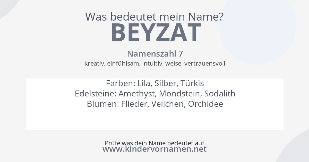 Was bedeutet der Name Beyzat?