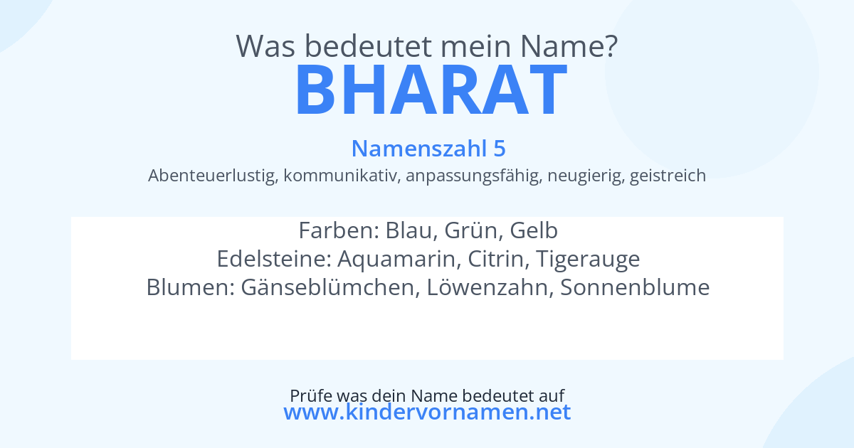 Was bedeutet der Name Bharat?