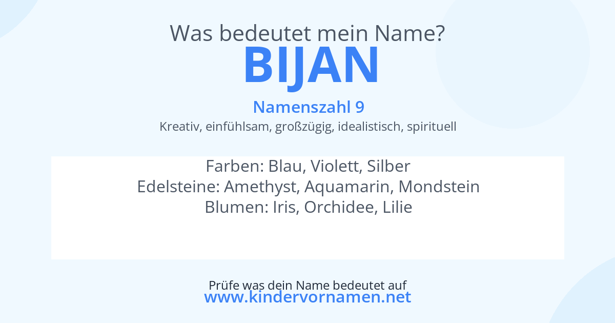 Was bedeutet der Name Bijan?