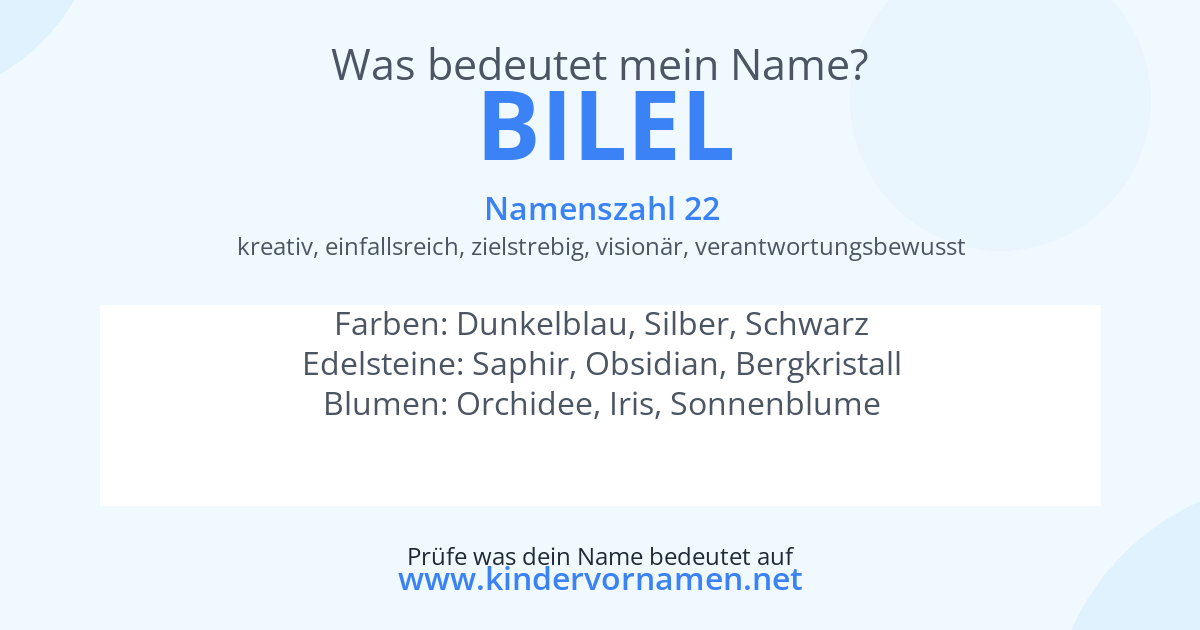 Was bedeutet der Name Bilel?