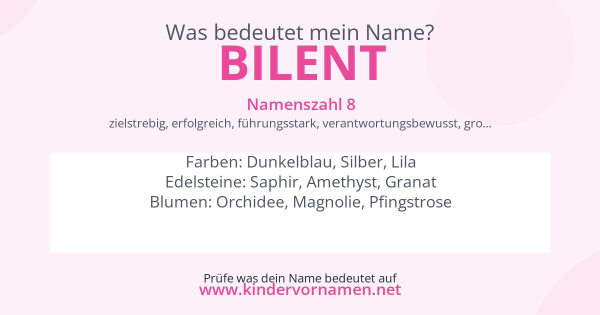 Was bedeutet der Name Bilent?