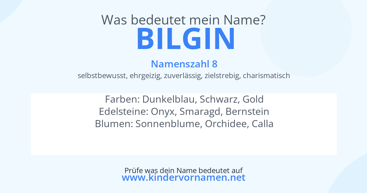 Was bedeutet der Name Bilgin?