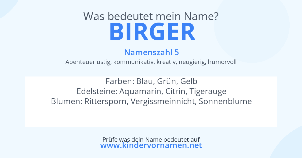 Was bedeutet der Name Birger?