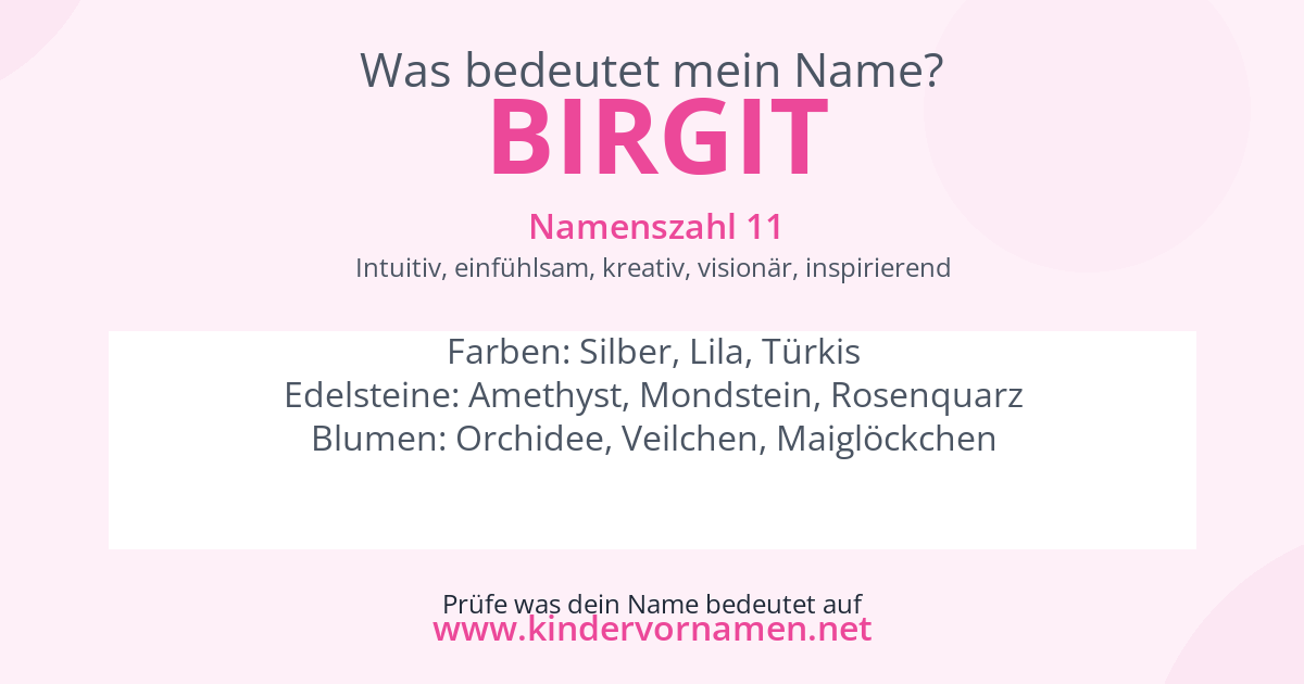Was bedeutet der Name Birgit?