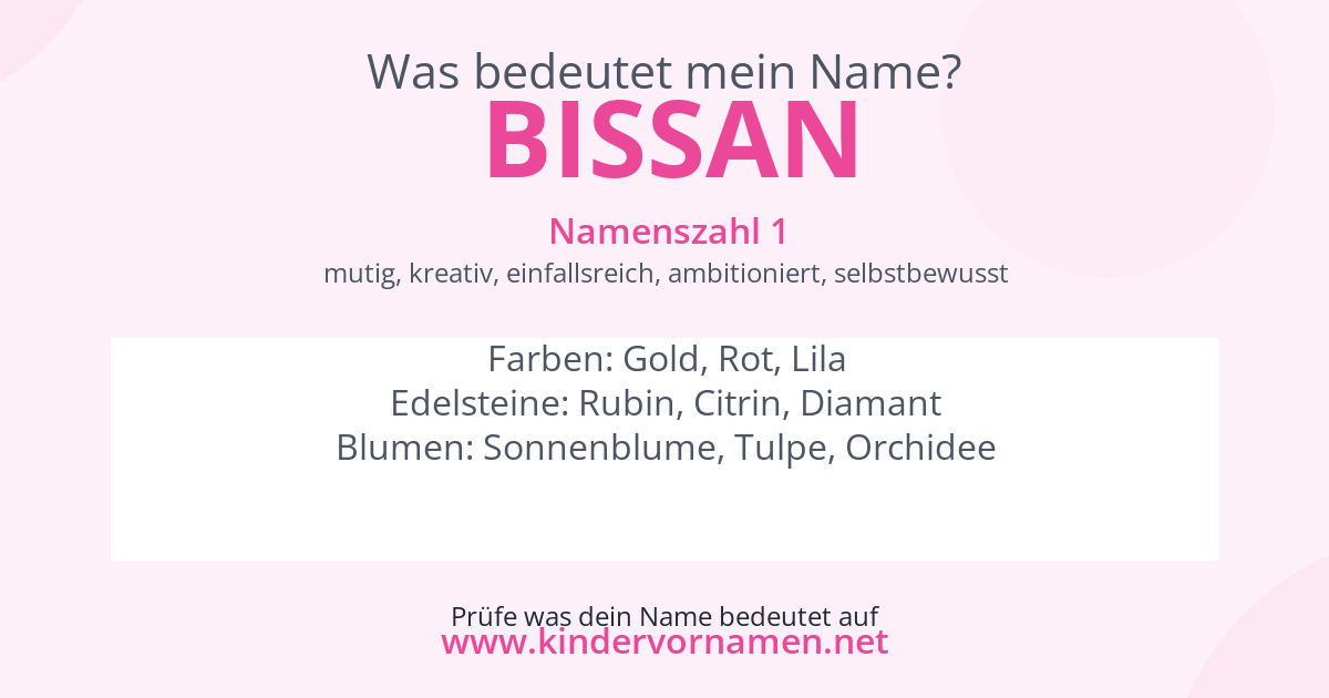 Was bedeutet der Name Bissan?