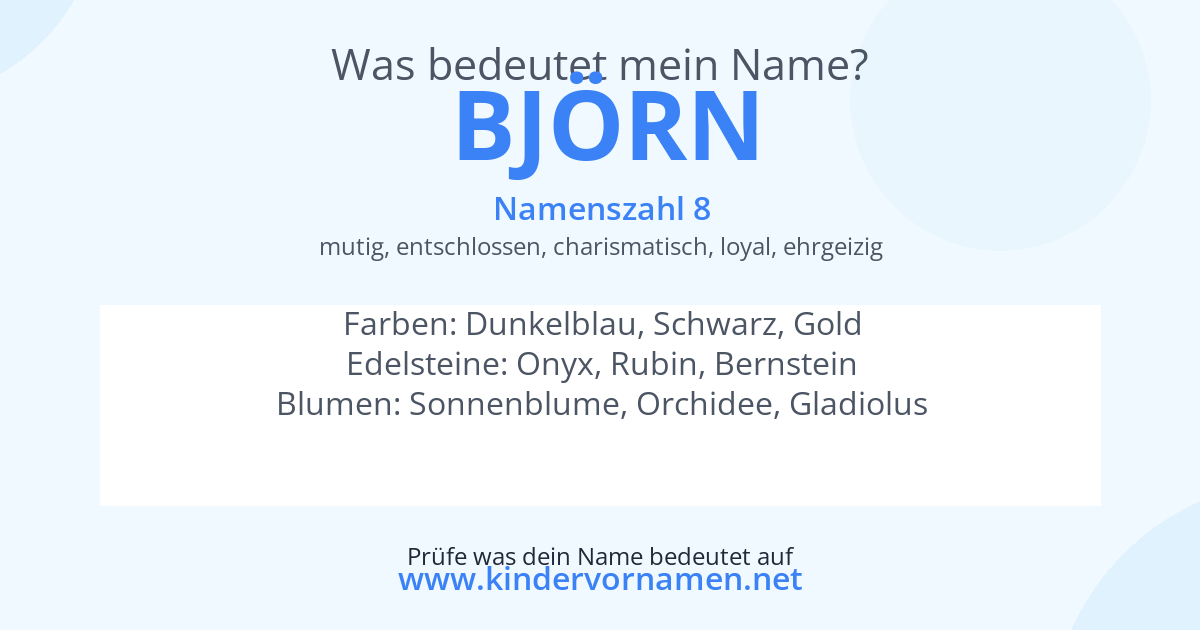Was bedeutet der Name Björn?