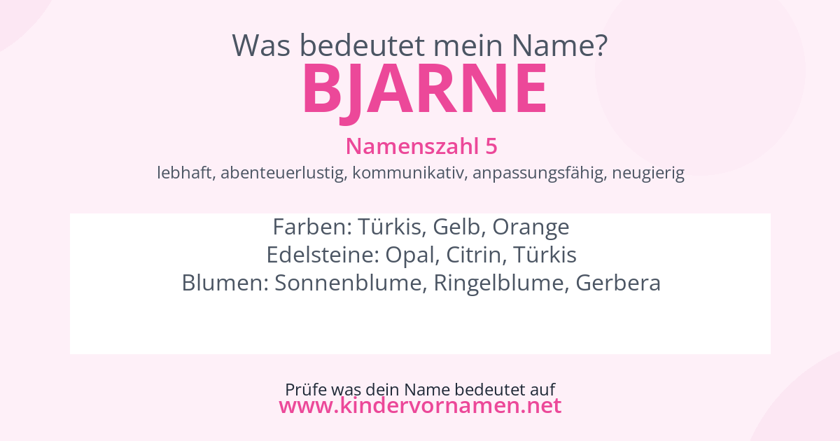 Was bedeutet der Name Bjarne?