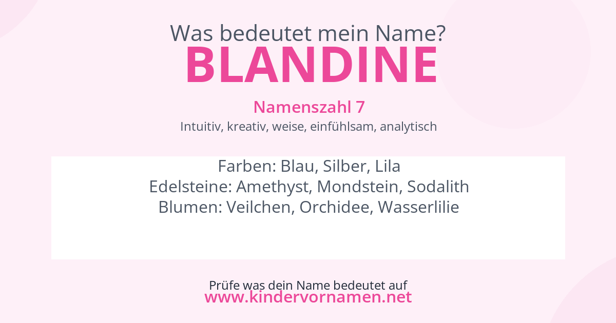 Was bedeutet der Name Blandine?