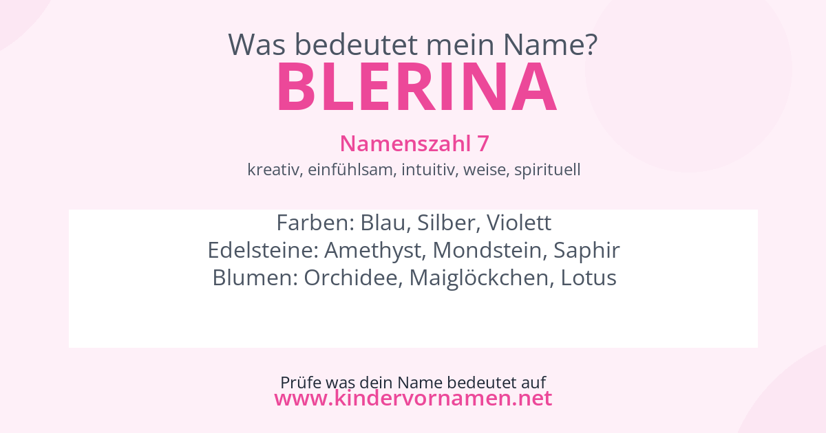 Was bedeutet der Name Blerina?