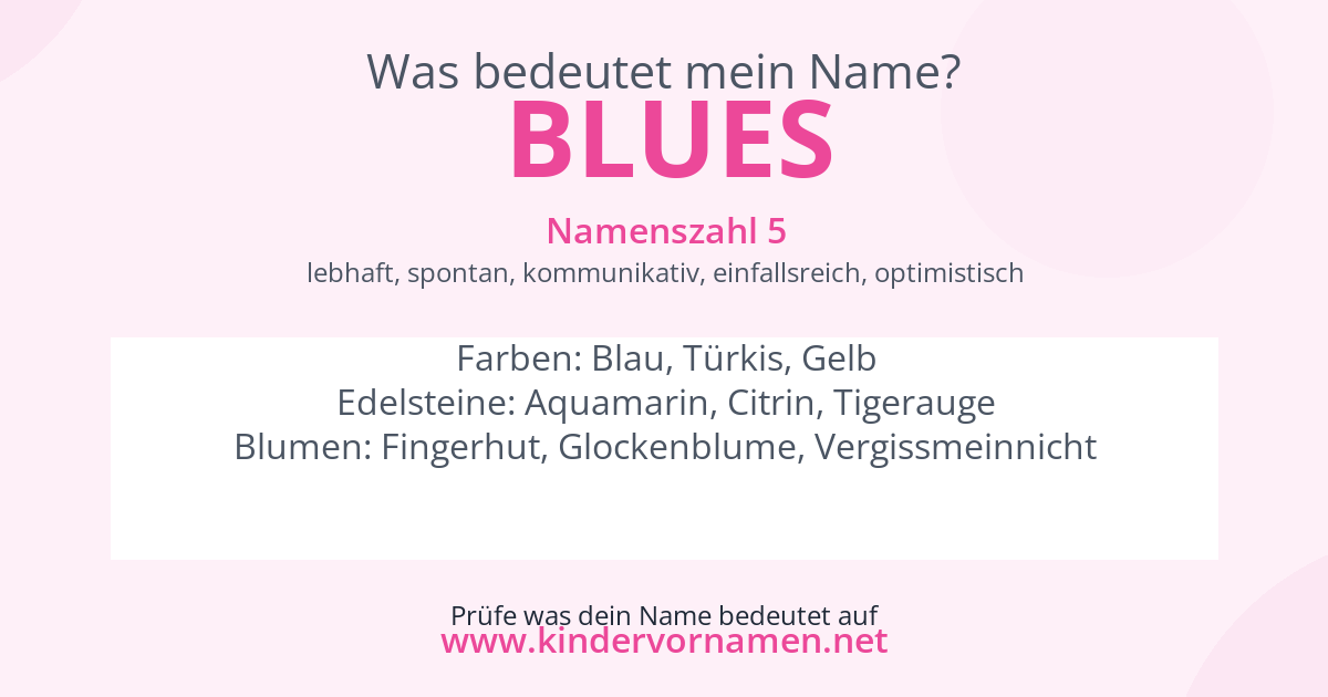 Was bedeutet der Name Blues?