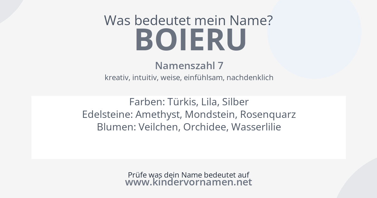 Was bedeutet der Name Boieru?