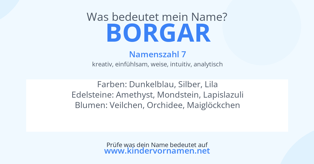 Was bedeutet der Name Borgar?