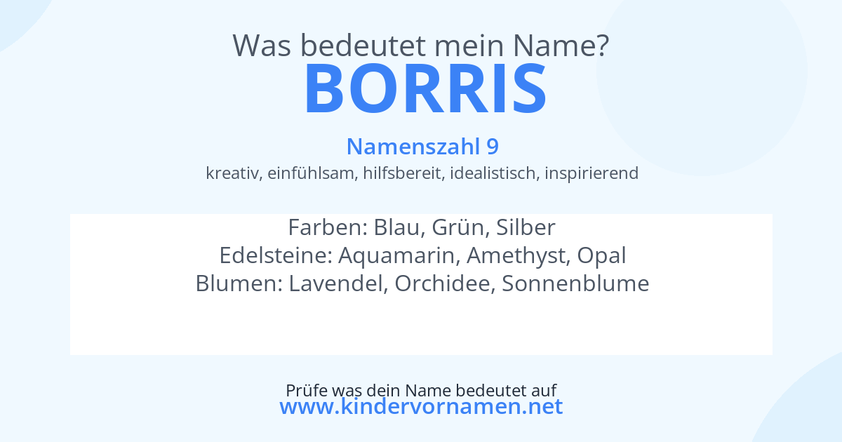 Was bedeutet der Name Borris?
