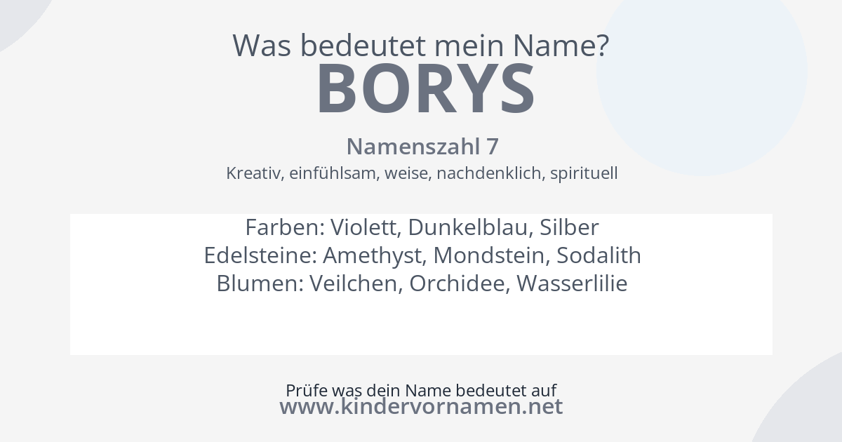 Was bedeutet der Name Borys?