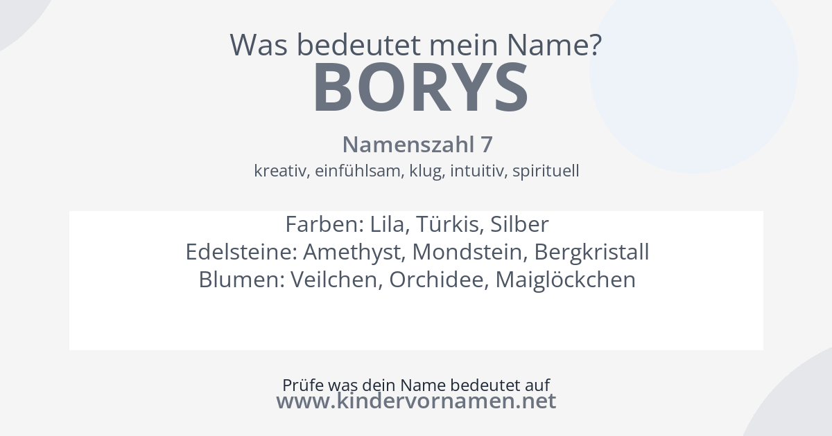 Was bedeutet der Name Borys?