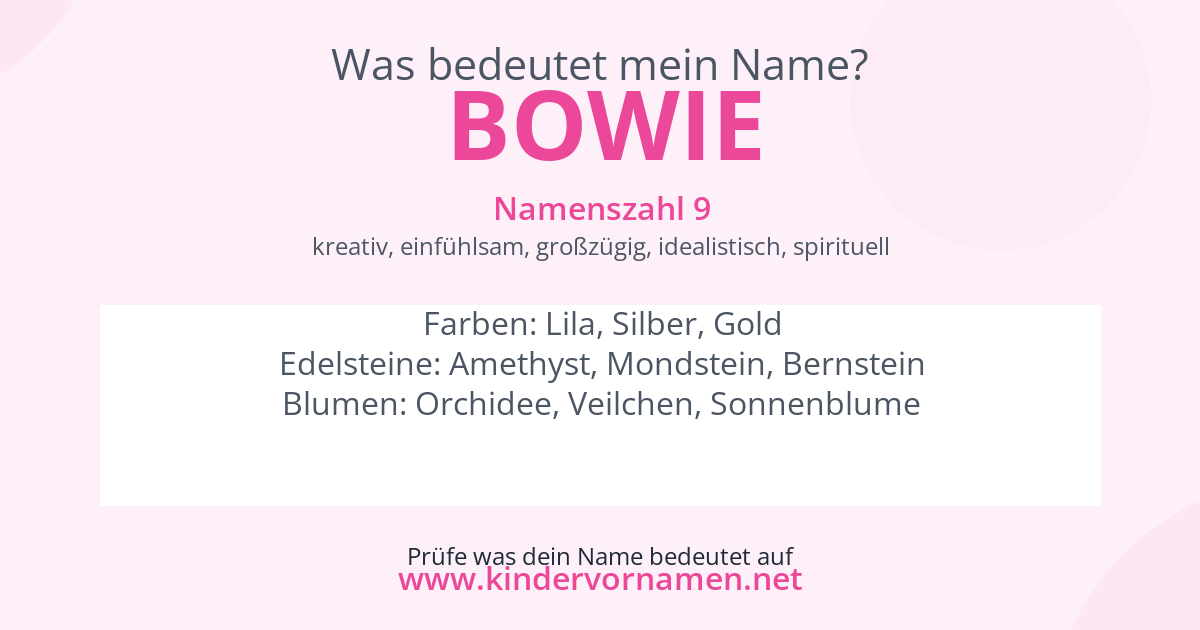 Was bedeutet der Name Bowie?
