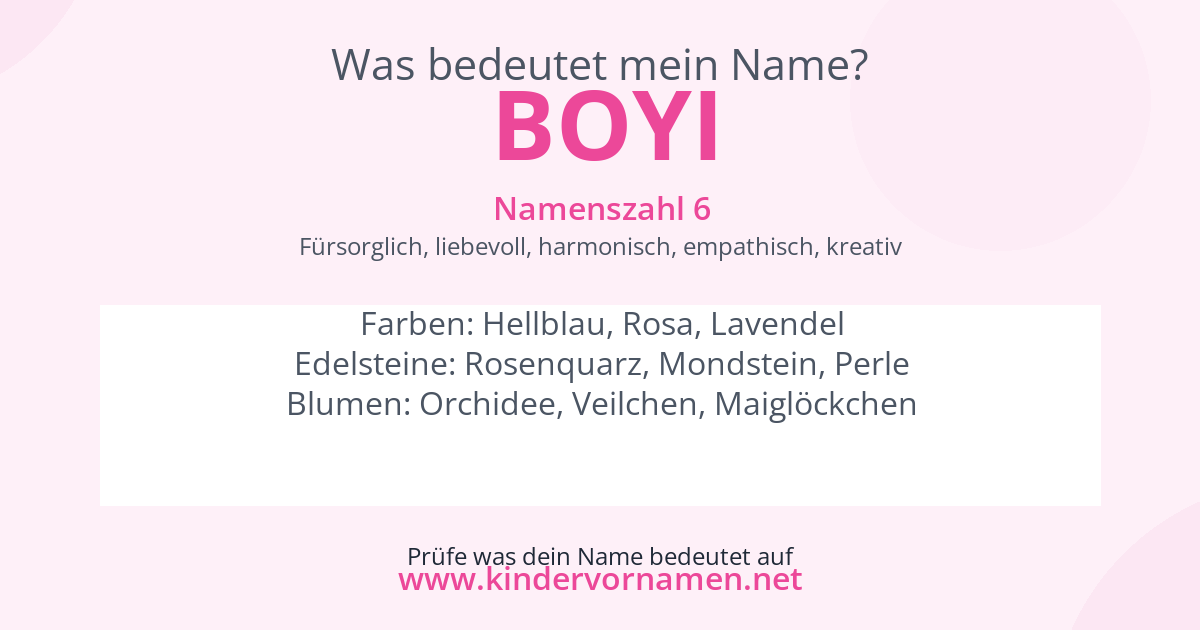 Was bedeutet der Name Boyi?