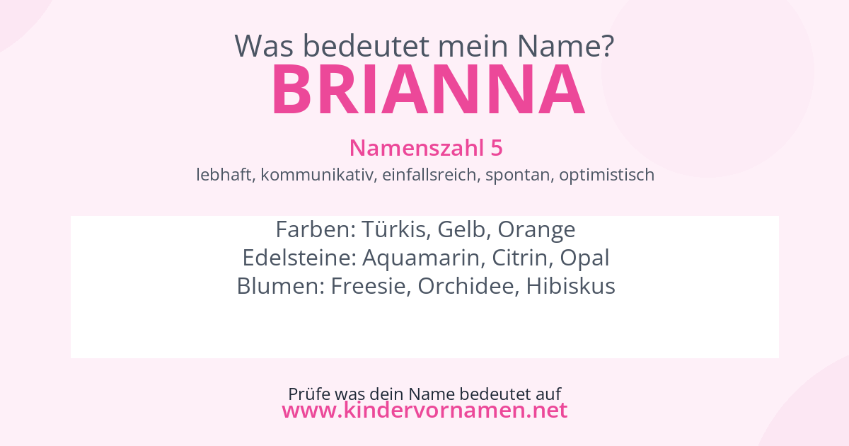 Was bedeutet der Name Brianna?