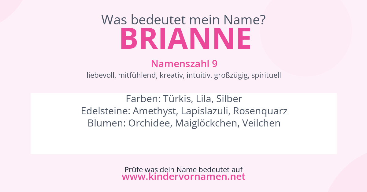 Was bedeutet der Name Brianne?