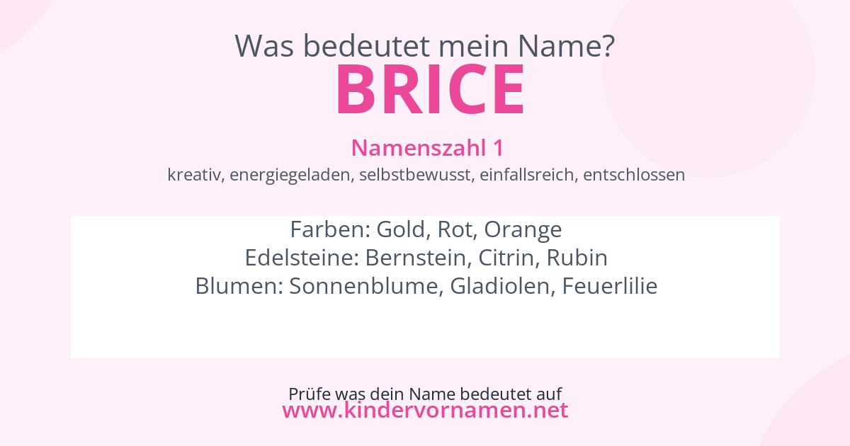 Was bedeutet der Name Brice?
