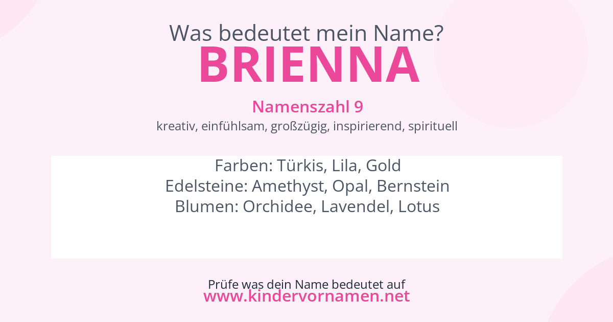 Was bedeutet der Name Brienna?