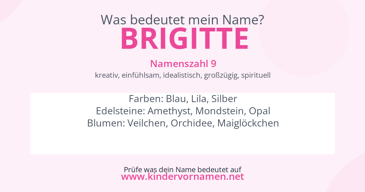 Was bedeutet der Name Brigitte?