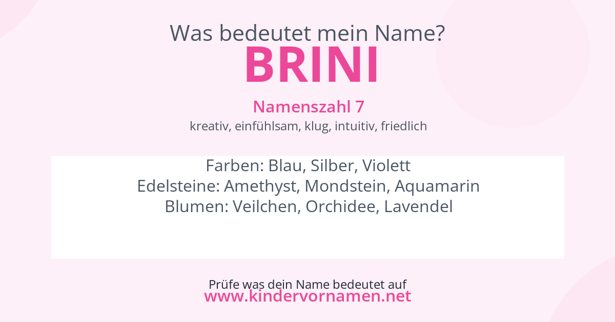 Was bedeutet der Name Brini?