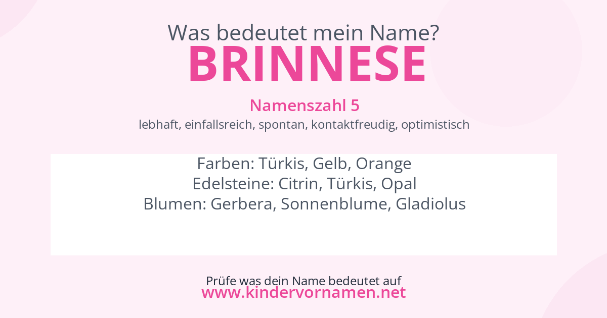 Was bedeutet der Name Brinnese?