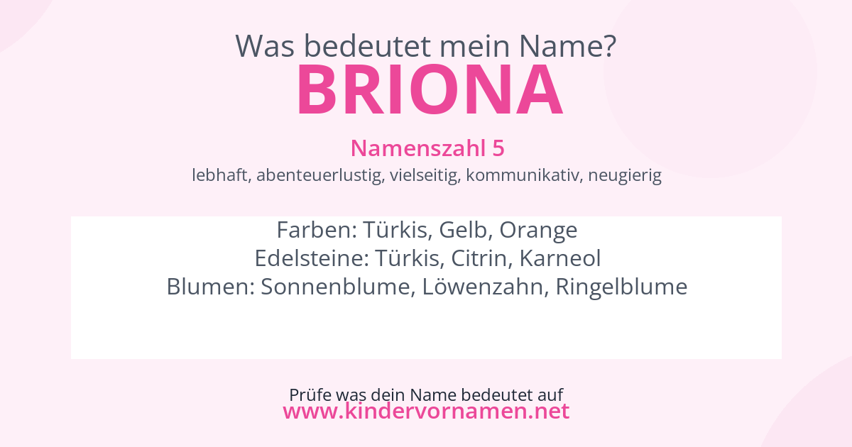 Was bedeutet der Name Briona?