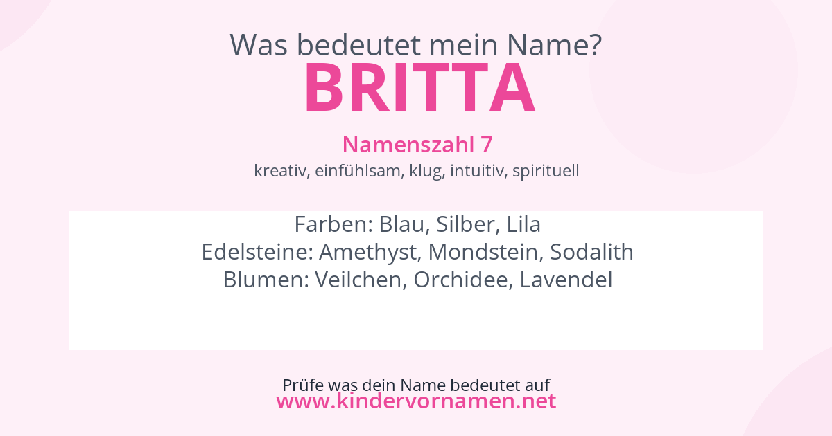 Was bedeutet der Name Britta?
