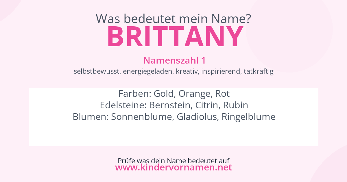 Was bedeutet der Name Brittany?