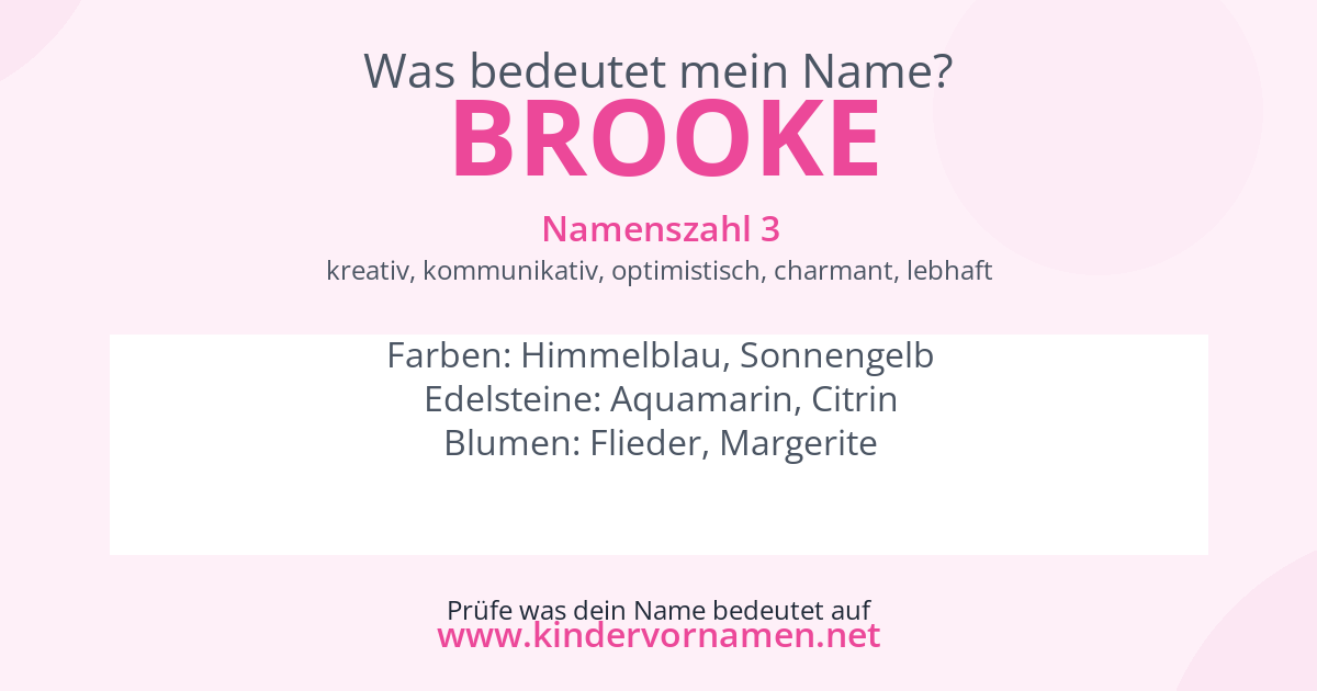 Was bedeutet der Name Brooke?