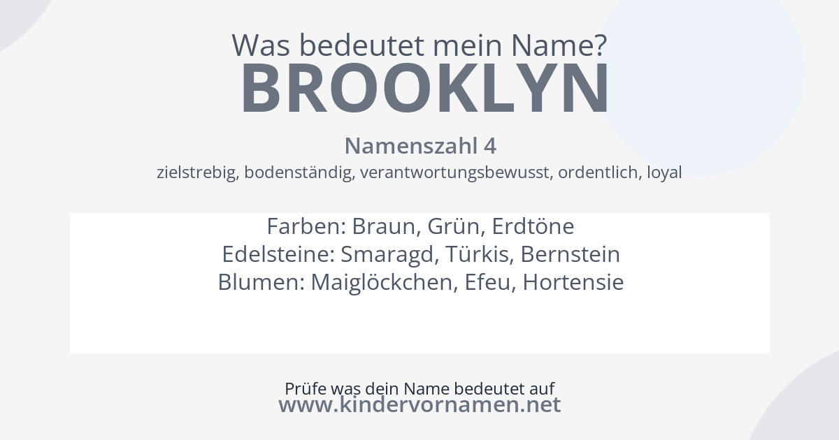 Was bedeutet der Name Brooklyn?