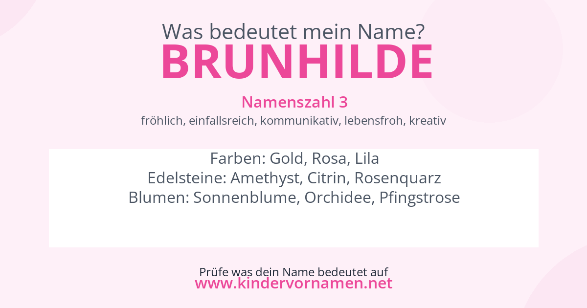 Was bedeutet der Name Brunhilde?
