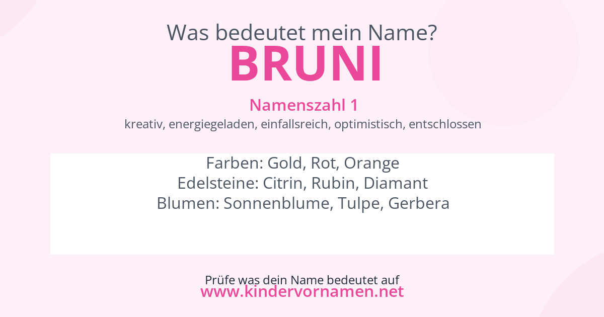 Was bedeutet der Name Bruni?