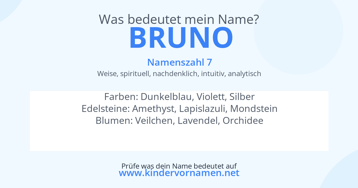 Was bedeutet der Name Bruno?