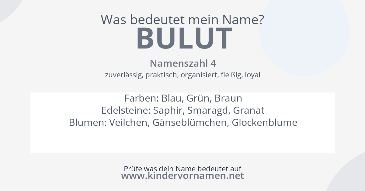 Was bedeutet der Name Bulut?
