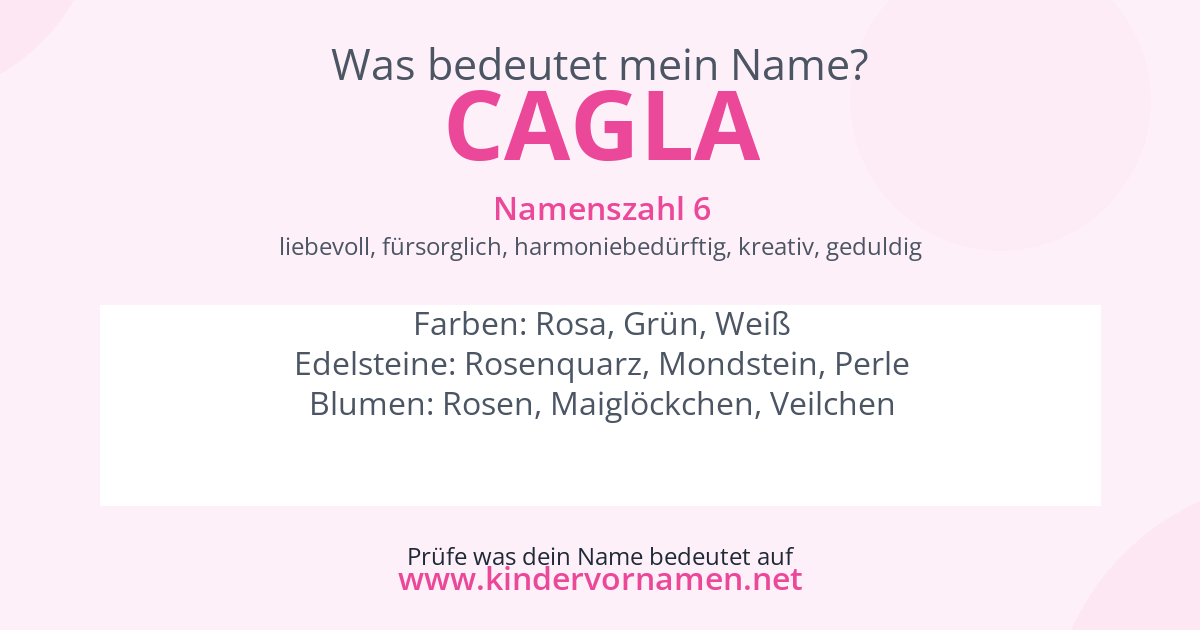 Was bedeutet der Name Cagla?