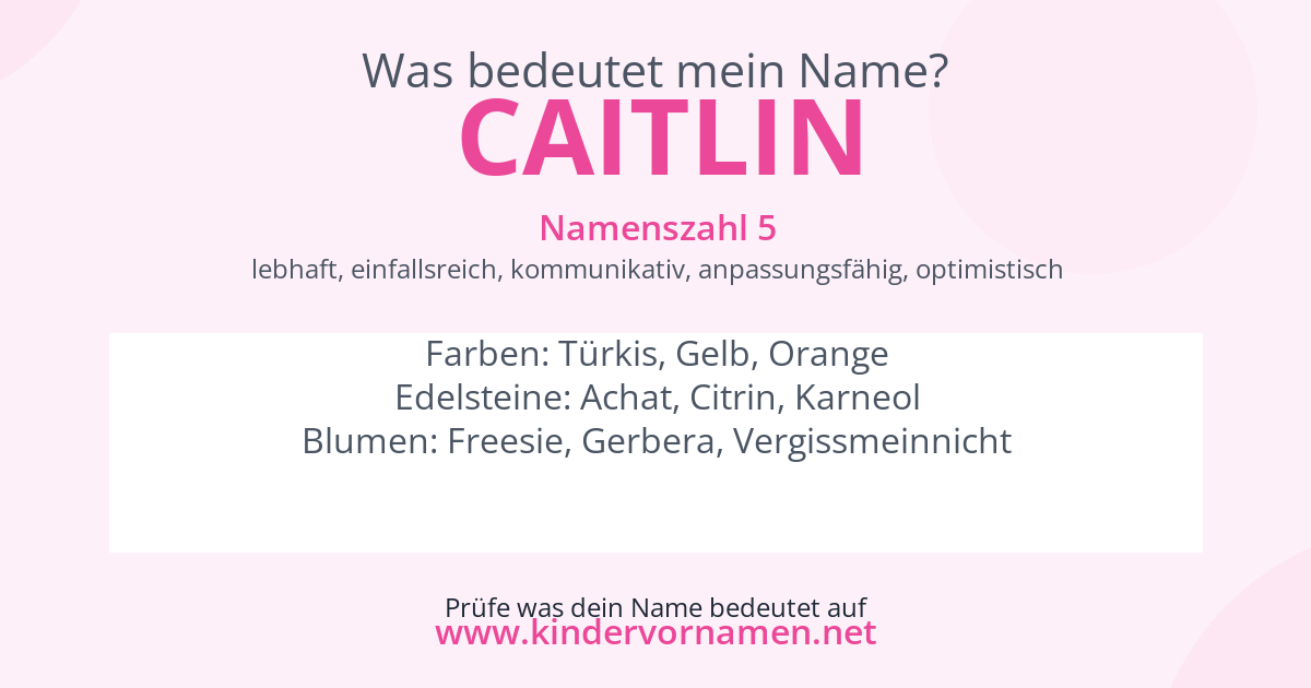 Was bedeutet der Name Caitlin?