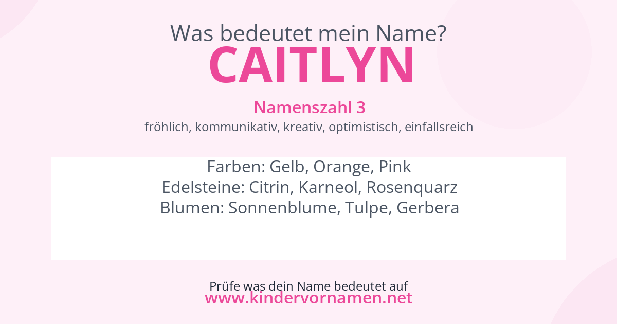 Was bedeutet der Name Caitlyn?