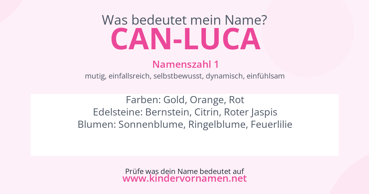Was bedeutet der Name Can-Luca?