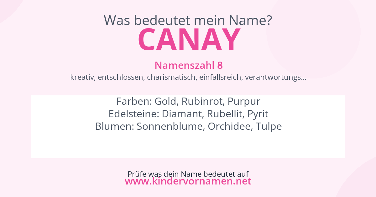 Was bedeutet der Name Canay?
